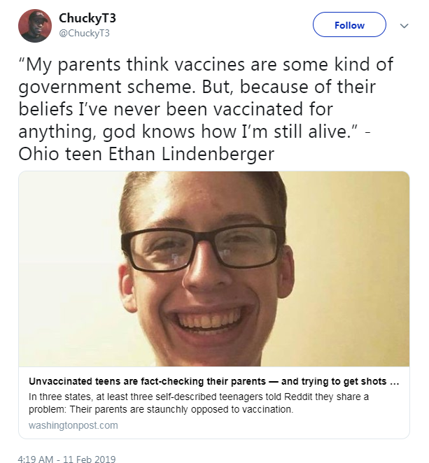 Ohio Boy Celebrated His 18th Birthday By Getting Vaccinated 'For Everything' 