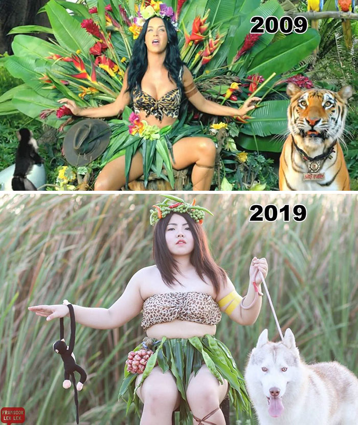 Pictures Portray Thai Model Creating Cosplay Recreations of Celebrities At A Very Low Cost