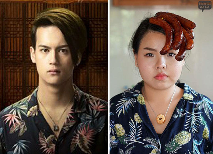 Pictures Portray Thai Model Creating Cosplay Recreations of Celebrities At A Very Low Cost