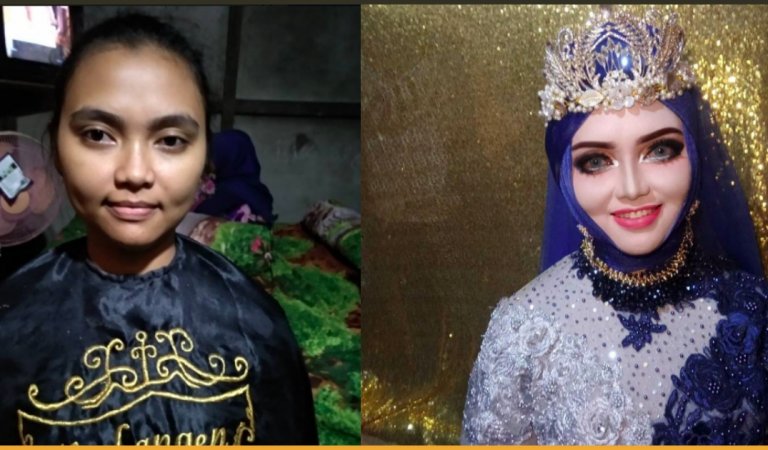 Indonesian Bride Transforms Into Barbie Through Makeup