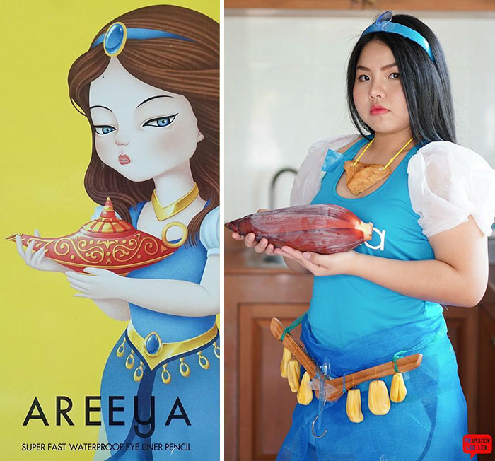 Pictures Portray Thai Model Creating Cosplay Recreations of Celebrities At A Very Low Cost