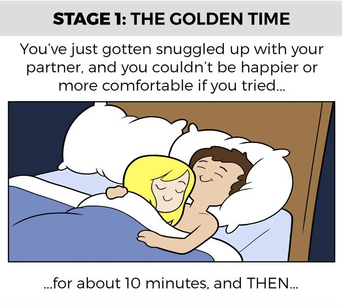 Sleeping With Your Partner, Perfectly Described Into 6 Stages