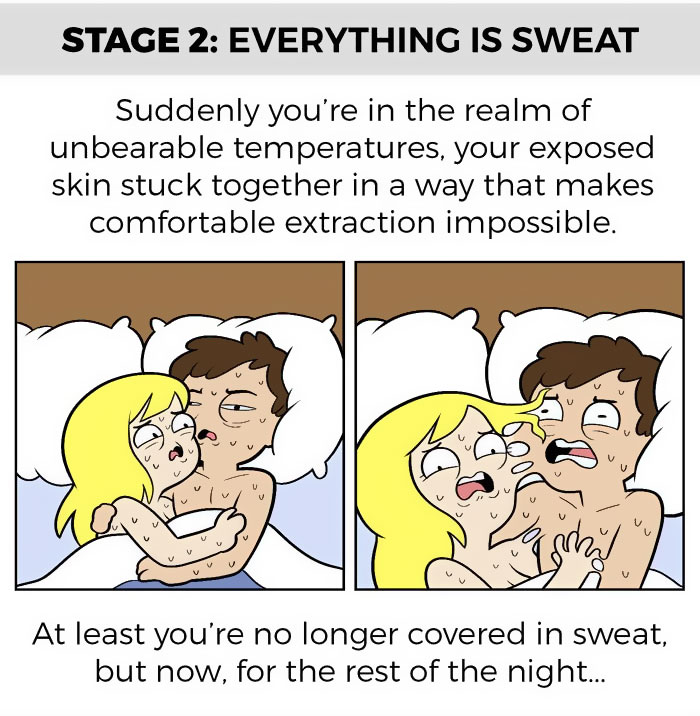 Sleeping With Your Partner, Perfectly Described Into 6 Stages