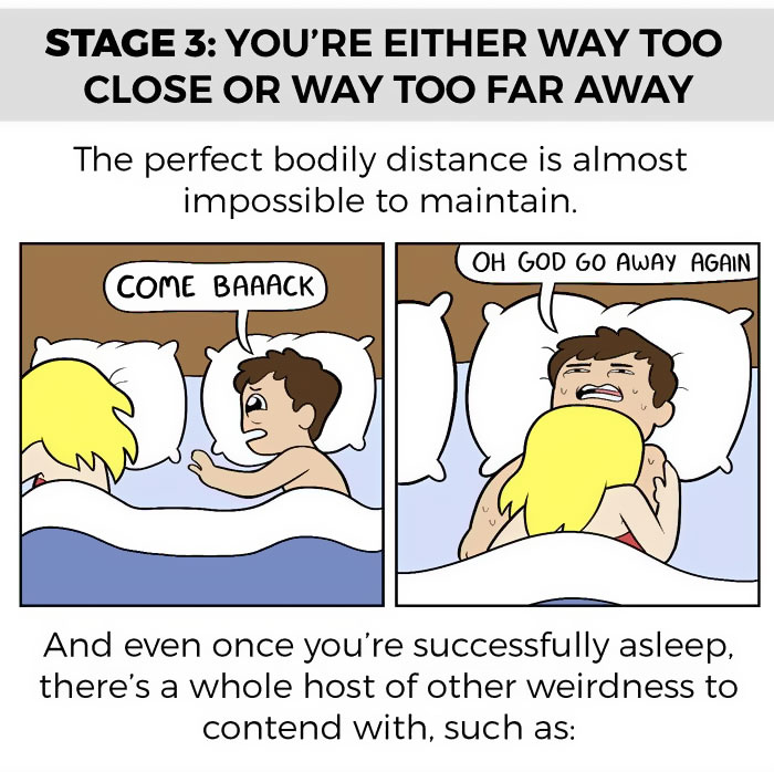 Sleeping With Your Partner, Perfectly Described Into 6 Stages