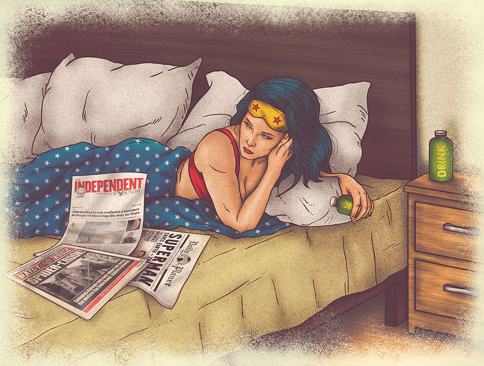 The Cartoony Illustration Of The Secret Lifestyle Of Super Heroes