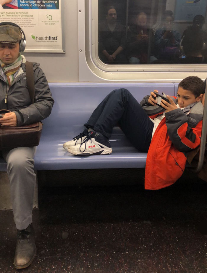 Kid on subway