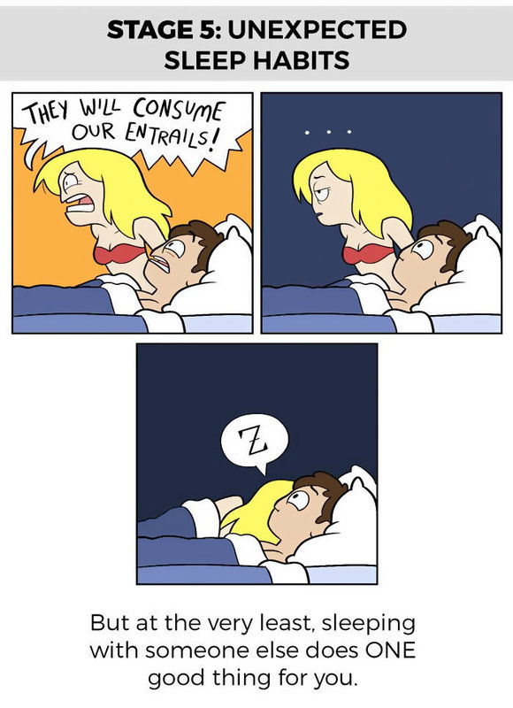 Sleeping With Your Partner, Perfectly Described Into 6 Stages