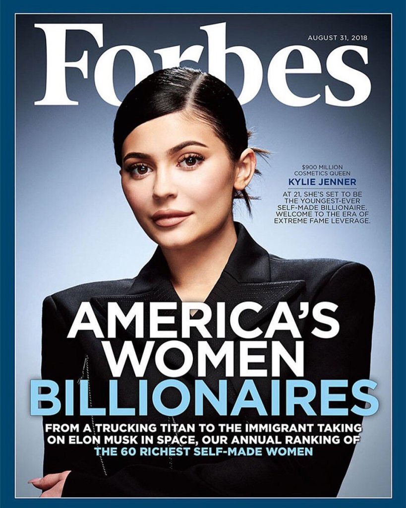 Forbes declares Kylie Jenner As The World's Youngest Self Made Billionaire 