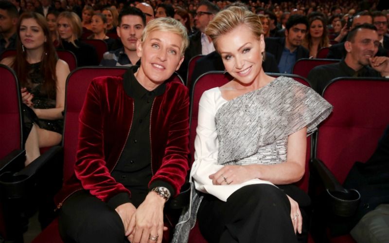 Ellen DeGeneres and Portia de Rossi with an age gap of 15 years