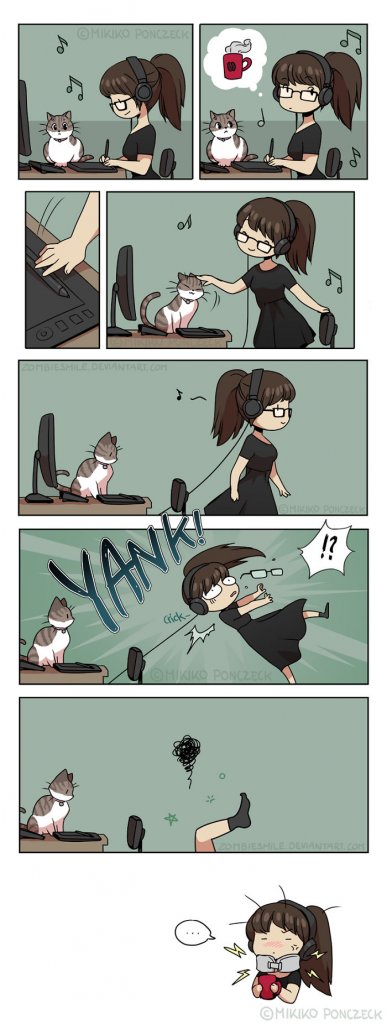 Artist Depicts Her Everyday Life With Her Boyfriend And Cat Through Beautiful Illustrations