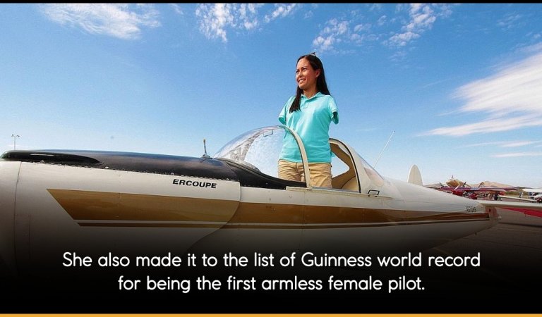 Armless Female Pilot Is Defying All Odds By Flying The Plane With Her Feet