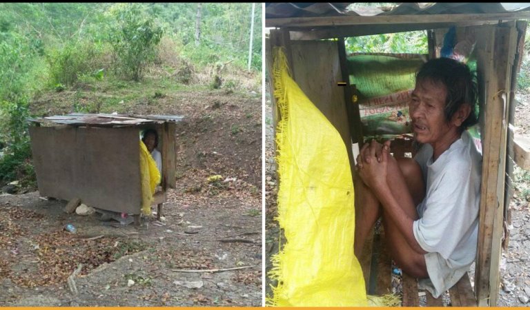 Viral Pictures Of Old Man Living In A Small Box Is Heartbreaking
