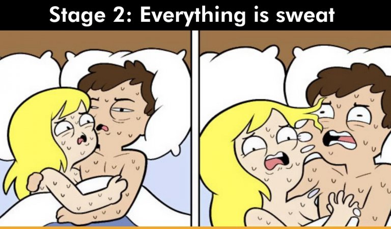 This Comic Has Perfectly Portrayed The Struggle Of Sleeping With Your Partner In 6 Stages