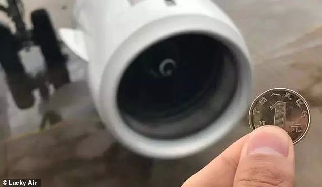 For Good Luck This Female Passenger Threw Six Coins At The Plane's Engine