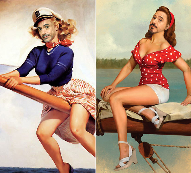 Robert Downey Jr. Portrayed Himself As Pin Up Girls And It's Really Amazing