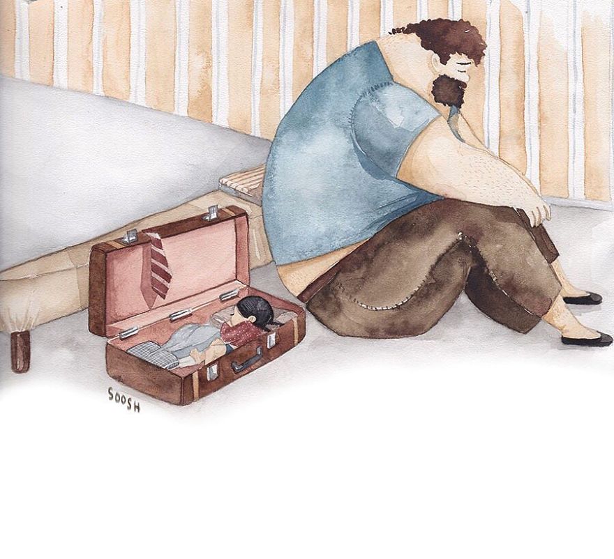 Illustrations Shows How Men Changes After Becoming Father Of A Daughter