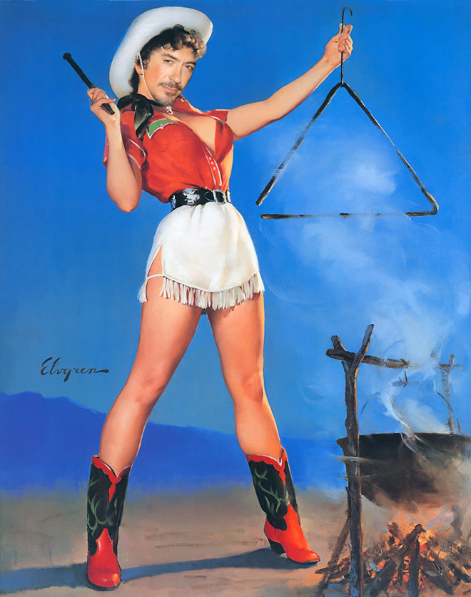 Robert Downey Jr. Portrayed Himself As Pin Up Girls And It's Really Amazing