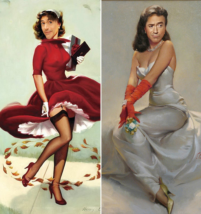 Robert Downey Jr. Portrayed Himself As Pin Up Girls And It's Really Amazing