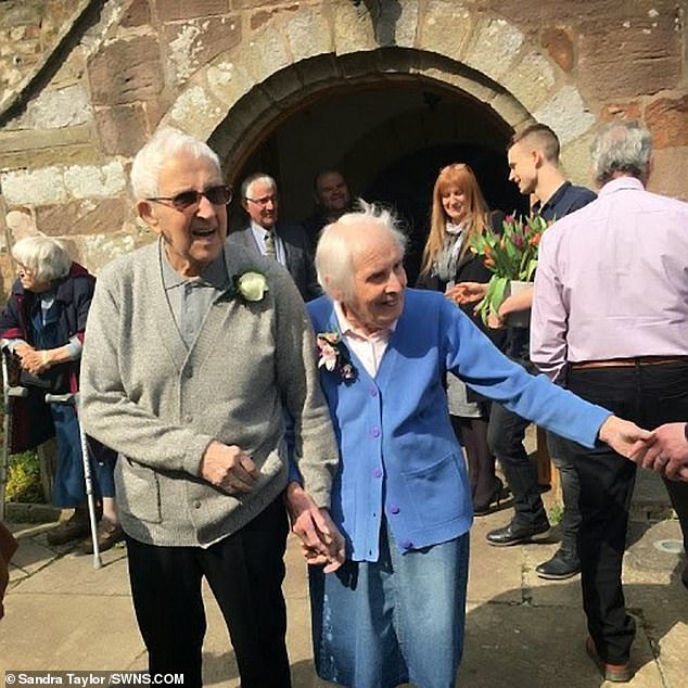 This Lovely Elderly Couple Went To Church On Their 75th Marriage Anniversary To Renew Their Vows