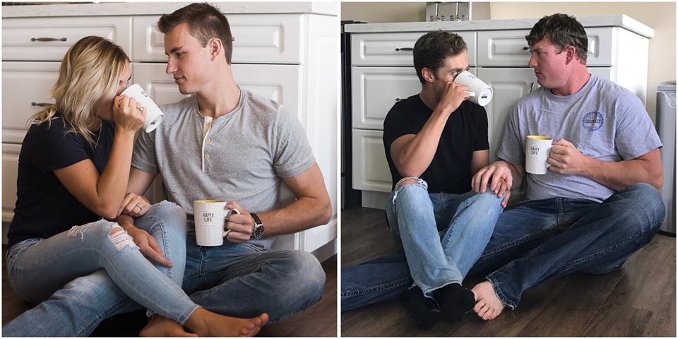 Friends Recreate Couple's Engagement Pictures And The Result Is Better Than Original