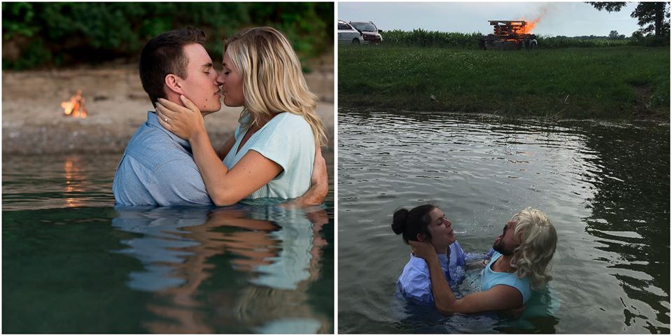 Friends Recreate Couple's Engagement Pictures And The Result Is Better Than Original