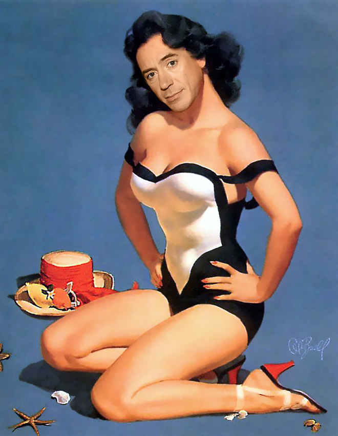 Robert Downey Jr. Portrayed Himself As Pin Up Girls And It's Really Amazing