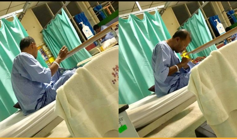 Hardworking Teacher From Perak Captured Checking Exam Papers Even After Being Hospitalised