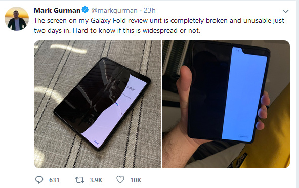 Samsung Responds to The Wrecked Screens Incidents of The Newly Launched Galaxy Fold