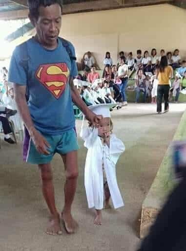 Father Came Barefoot At Daughter's Graduation And Earned A Lot Of Praising And Admiration