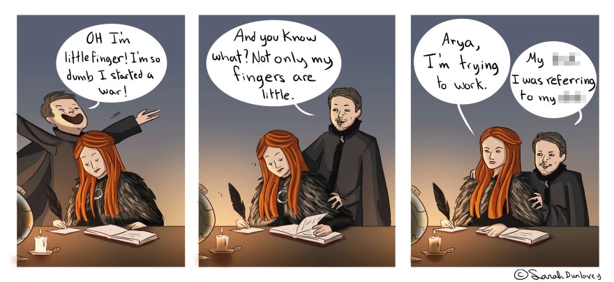 Behind The Scenes Of Game Of Thrones In Comic Strips By Sarah Dunlavey