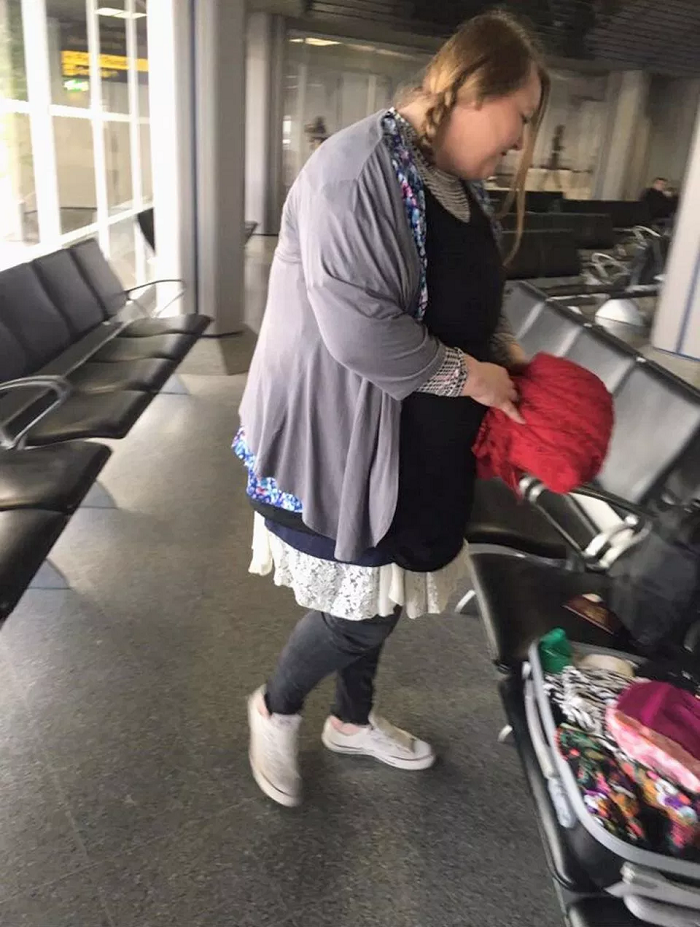 Woman Wears 4 kgs Of Extra Clothes While Traveling To Avoid Extra Baggage Fee
