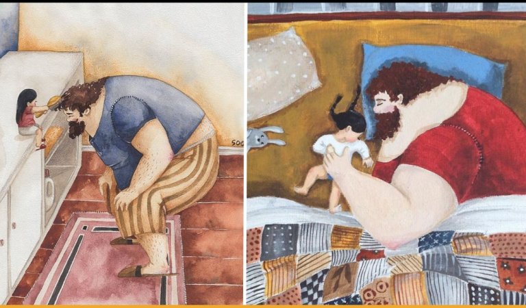 Illustrations Show How Men Changes After Becoming Father Of A Daughter
