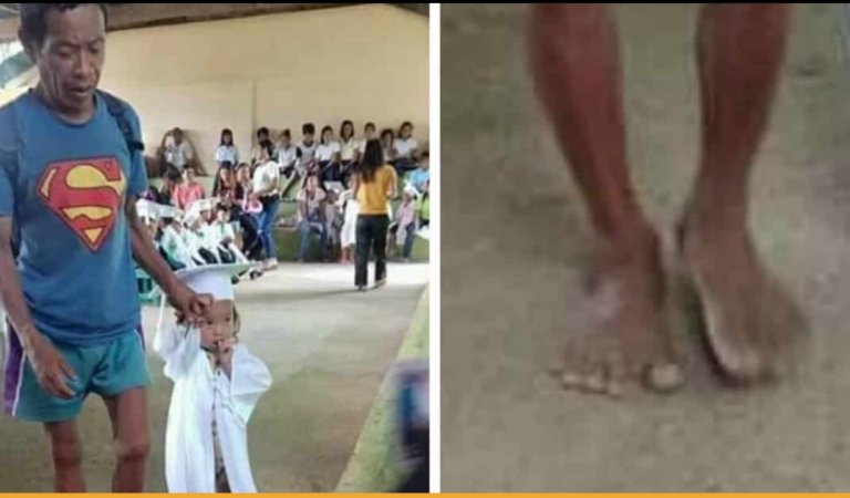 Father Came Barefoot At Daughter’s Graduation And Earned A Lot Of Praising And Admiration