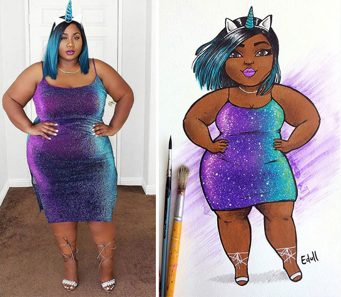 This Artist Breaking The Stereotypes Turns Pictures Of Plus-Sized Women Into Art