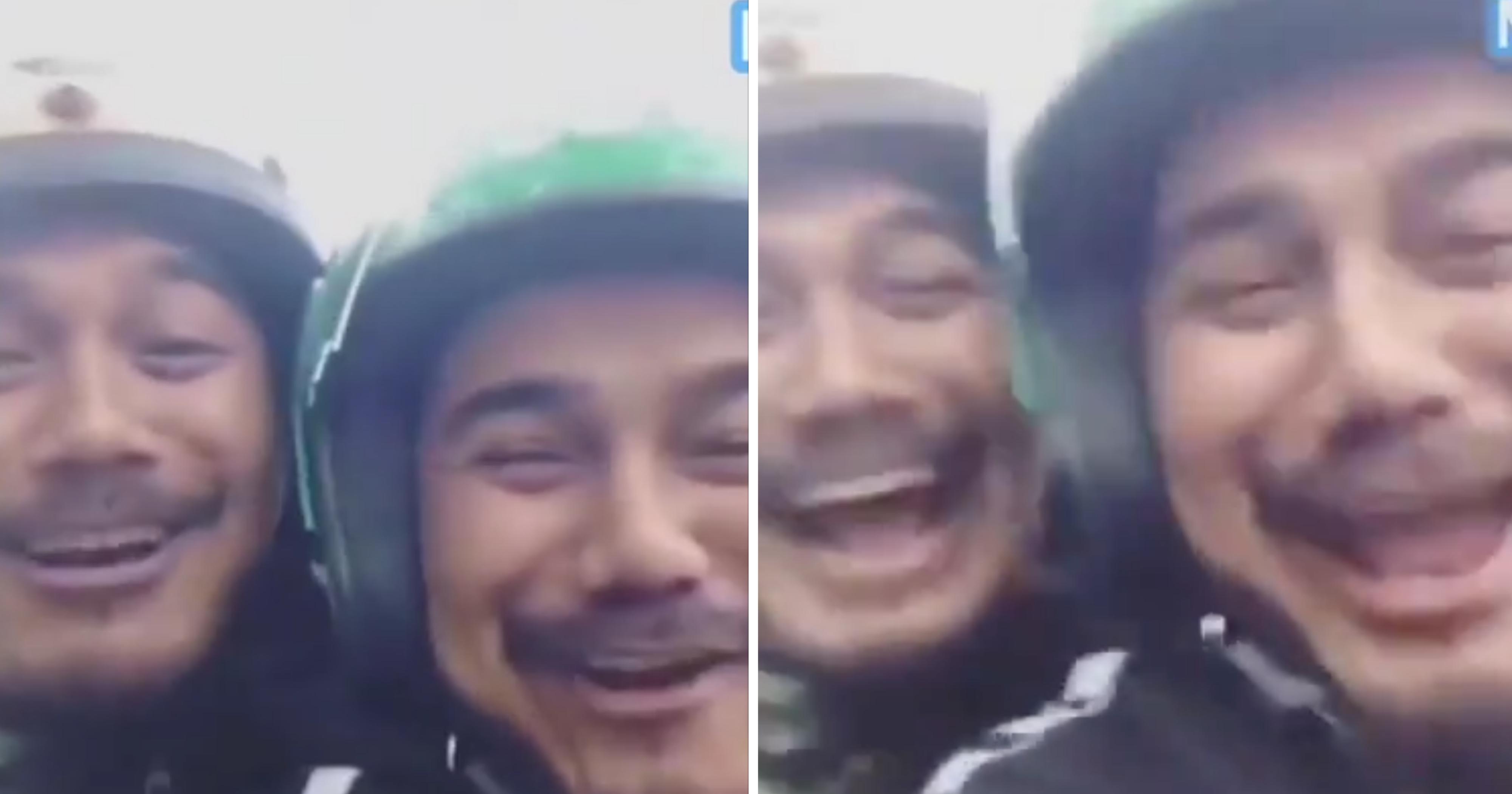 Grab Rider Gets Surprised When The Passenger He Picks Looks Exactly Like Him