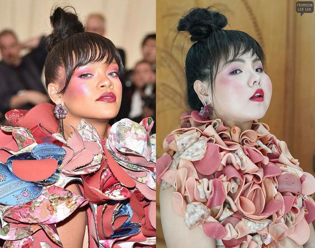 Girl Recreates Low-cost Versions Of High-end Fashion Using Household Items