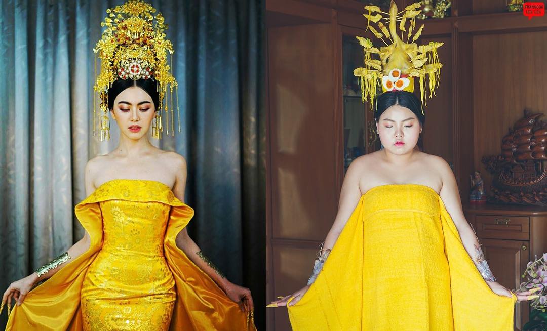 Girl Recreates Low-cost Versions Of High-end Fashion Using Household Items