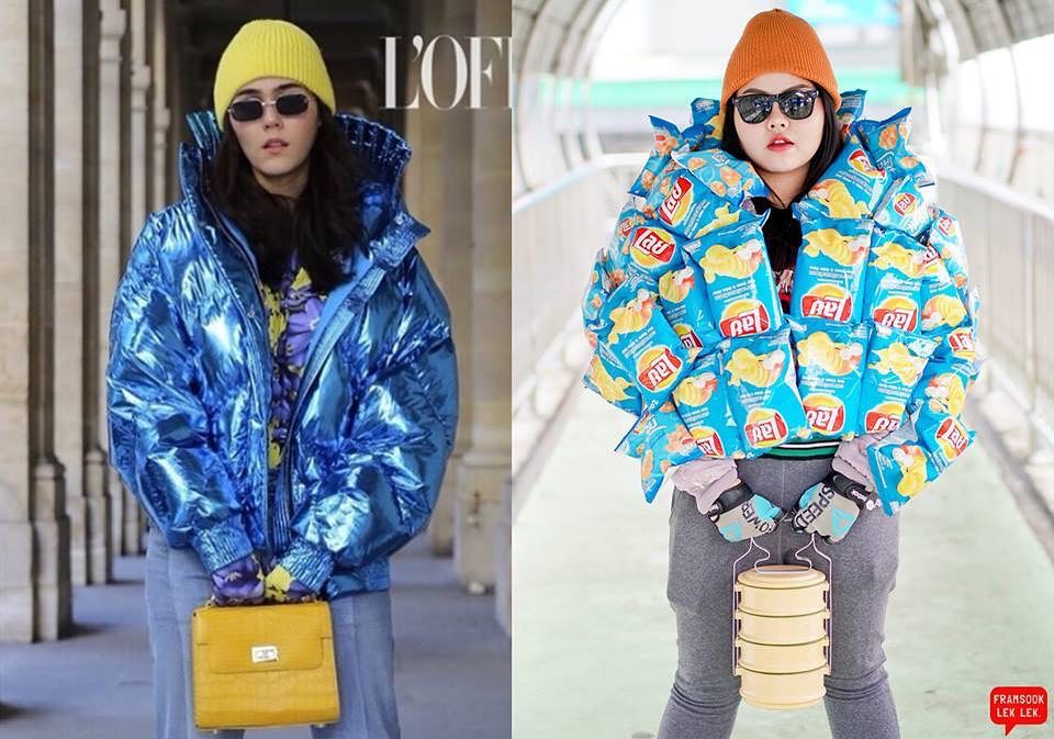 Girl Recreates Low-cost Versions Of High-end Fashion Using Household Items