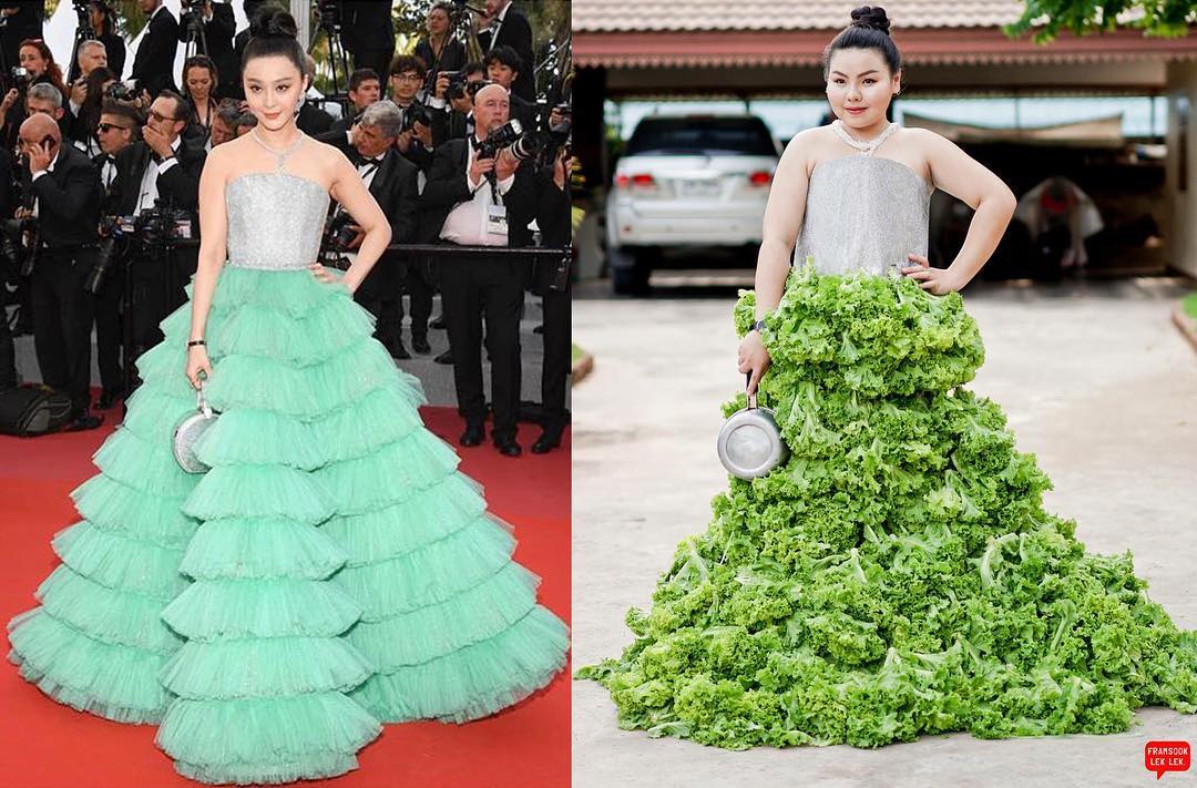 Girl Recreates Low-cost Versions Of High-end Fashion Using Household Items