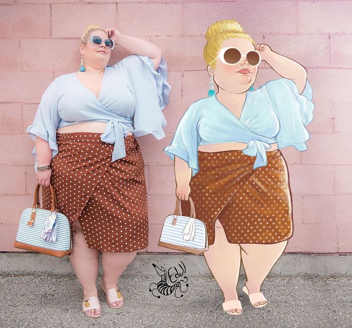 This Artist Breaking The Stereotypes Turns Pictures Of Plus Sized Women Into Art