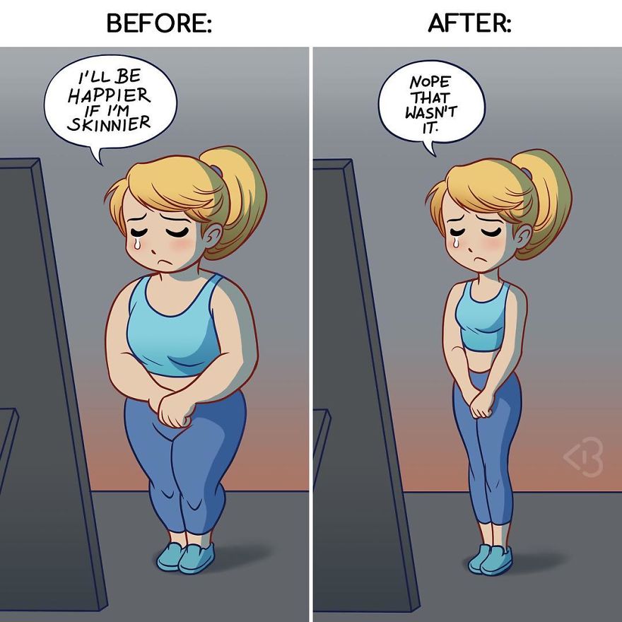 Fitness Trainer Illustrates Struggles Of A Girl To Stay In Shape