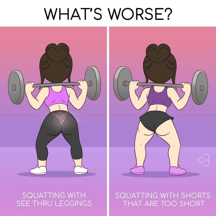 Fitness Trainer Illustrates Struggles Of A Girl To Stay In Shape