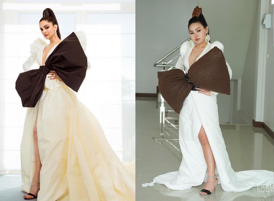 Girl Recreates Low-cost Versions Of High-end Fashion Using Household Items