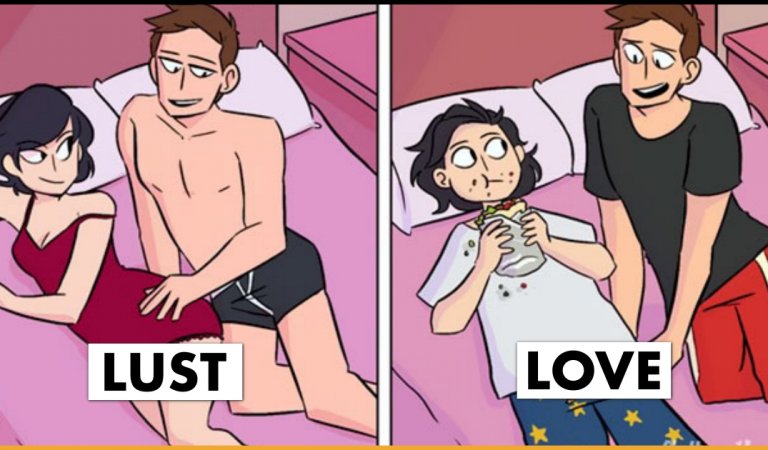 Funny Comic Strips Captures The Difference Between Love And Lust