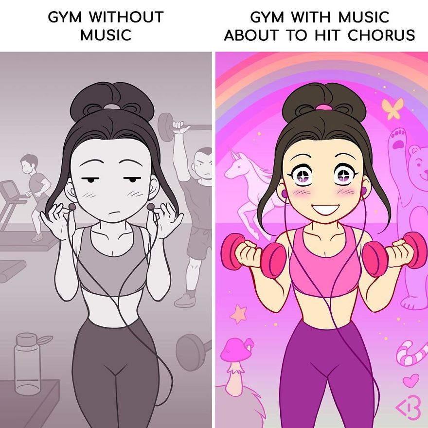 Fitness Trainer Illustrates Struggles Of A Girl To Stay In Shape