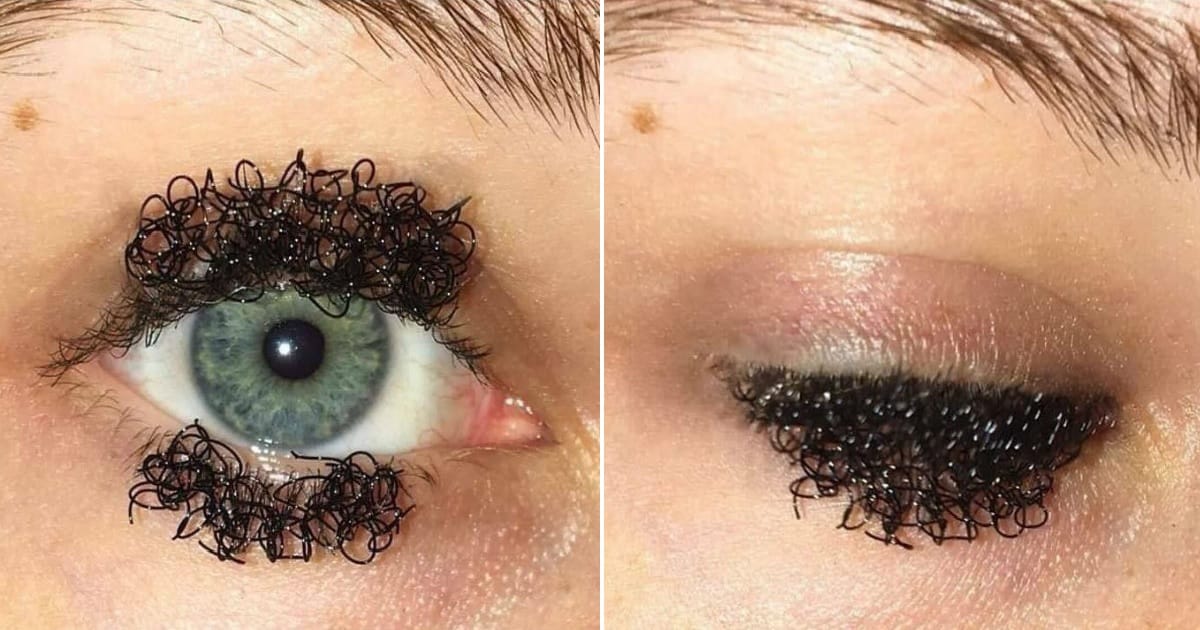 Curly eyelash beauty trend