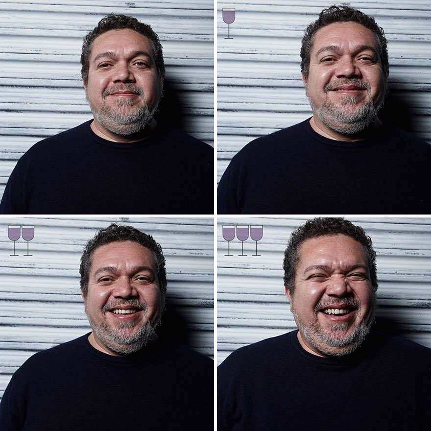 Photographer capture How People look different after wine