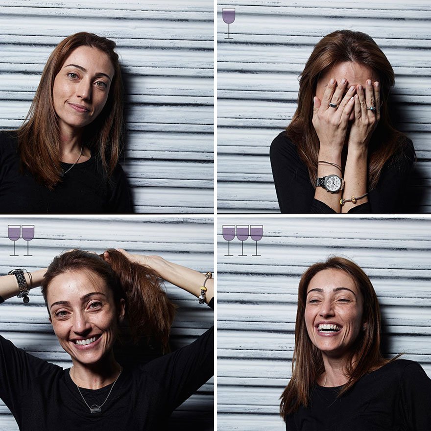 Photographer capture How People look different after wine