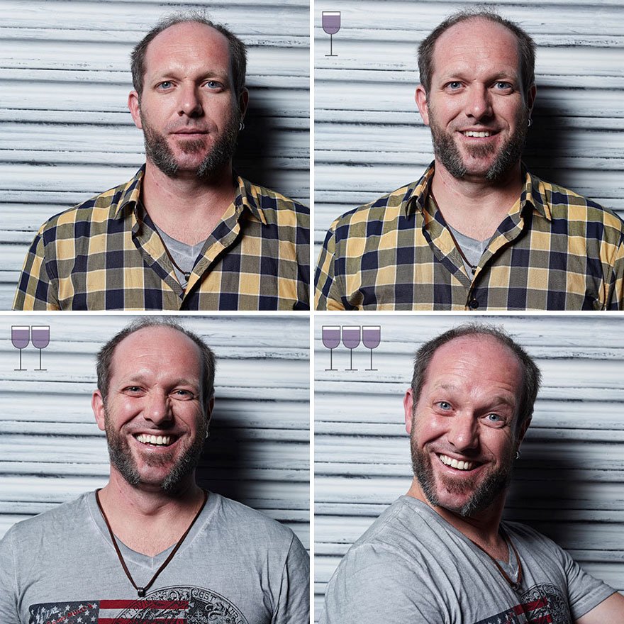 Photographer capture How People look different after wine