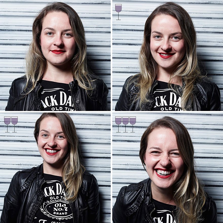 Photographer capture How People look different after wine